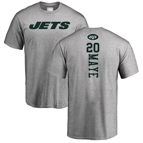 New York Jets Men Ash Marcus Maye Backer NFL Football #20 T Shirt->youth nfl jersey->Youth Jersey